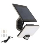 Projecteur solaire avec dtecteur de mouvement - 10w - panneau dportable - blanc - eclairage extrieur ...