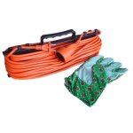 Prolongateur jardin 2x15mm� 25m - orange - zenitech