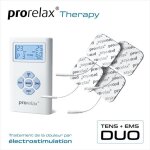 Prorelax tens / ems duo appareil dlectrostimulation 2 thrapies avec un seul appareil