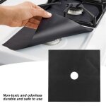 Protecteur de cuisinière à gaz 4pcs brûleur couvre anti - adhésif huile tapis de cuisine outil noir - ... Protecteur de cuisinière à gaz 4pcs brûleur couvre anti - adhésif huile tapis de cuisine outil noir - ...