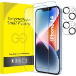 Protection ecran et camera - little boutik - iphone 14 - verre tremp - rsistant aux rayures - 2 pices ...