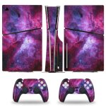 Protection de peau - inf - skin stick - ps5 slim - violet - design de dessin anim�