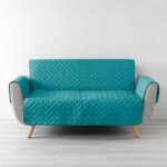 Protge canap - douceur dinterieur - lounge - 179x279cm - couleur ptrole - design contemporain