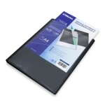 Prot�ge documents a4 personnalisable waytex 931441 40 vues 20 pochettes couverture polypro noire