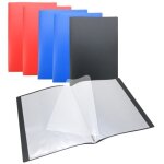 Prot�ges documents a4 - waytex - lot de 6 - 80 vues - polypro souple - couleurs assorties