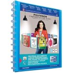 Protge - documents - oxford - variozip - a4 - 40 vues amovibles - couverture polypro bleu