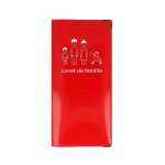 Prot�ge livret de famille ? pvc rouge avec rabats int�rieurs ? fabriqu� en france ? color pop