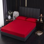 Prot�ge matelas 90x200 - 30cm al�se imperm�able et micro respirante souple et silencieuxrouge