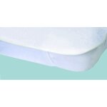 Protège - matelas alèse imperméable elasretane éponge bouclette 100% coton 140x190 cm blanc Protège - matelas alèse imperméable elasretane éponge bouclette 100% coton 140x190 cm blanc