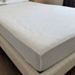 Prot�ge matelas bouclette imperm�able - bonnet 27 cm 160x200 - blanc - terre de nuit