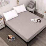 Prot�ge matelas imperm�able 160x200 cm - insfity - gris - respirant confortable