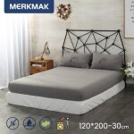 Prot�ge matelas imperm�able en coton respirante et anti acariens - ysinobear - 120x200 cm - gris