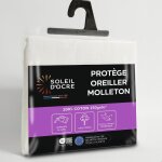 Protge taie doreiller en coton 60x60 cm molleton par soleil docre