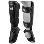 Protge - tibias boxe tha + pied metal boxe - noir - m