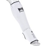 Protge tibias pieds mtal boxe - enfant garon - boxe kick - boxing - blanc