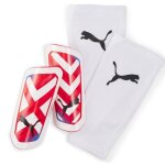 Protge - tibias puma ultra flex sleeve - white / ultra blue / fire orchid - m