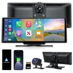 Prumya 10. 26 enregistreur de voiture camra de recul wifi carplay et android auto 4k dvr navigation ...