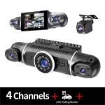 Prumya camra de voiture wifi - fhd 1080p - 4 canaux 3 ips vision nocturne bote noire vido enregistreur ...