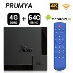 Prumya tv box dcodeurs numrique x96 mate 4g + 64g android 10. 0 5g wifi + bt 5. 0 quadric?ur