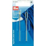 Aiguilles passe - lacets - prym - 2 chas - acier - argent