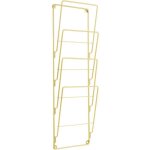 Pt cr120gd porte - revues mural 4 compartiments mtal or dor h60 x 8 x 19 cm