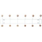 Pt pt2456 porte - manteaux mural saturnus xl métal blanc boules bois beige h15 x 535 x 10 cm Pt pt2456 porte - manteaux mural saturnus xl métal blanc boules bois beige h15 x 535 x 10 cm