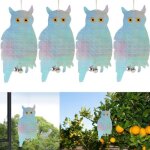 Pt20002 effaroucheur oiseaux r�fl�chissant hibou 4pack repulsif pigeon forme d hibou r�fl�chissant lumineux ...