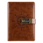 Pu carnets de voyage journal intime cahier avec serrure mot de passe rtro tudiant adulte journal agendas ...