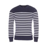 Pull - armor lux - homme - bleu marine à rayures blanches - col rond boutonné - poignets côtelés Pull - armor lux - homme - bleu marine à rayures blanches - col rond boutonné - poignets côtelés