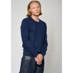 Pull bleu homme kaporal vaero - maille - coupe regular - col rond - bord - ctes