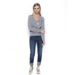 Pull en cachemire berenice - col v - femme - gris