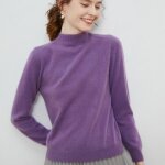 Pull en cachemire sans couture col roulé pour femme - ecelen - automne / hiver Pull en cachemire sans couture col roulé pour femme - ecelen - automne / hiver