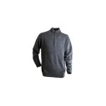Pull camioneur col zippé - tablette - anthracite - homme Pull camioneur col zippé - tablette - anthracite - homme