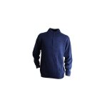 Pull camioneur col zippé - tablette - bleu nuit - homme Pull camioneur col zippé - tablette - bleu nuit - homme