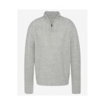 Pull camionneur zippé mailles torsadées - schott - homme - col montant - gris Pull camionneur zippé mailles torsadées - schott - homme - col montant - gris