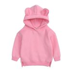 Pull capuche bébé manches longues en molleton automne hiver couleur unie pour enfant garcon / fille Pull capuche bébé manches longues en molleton automne hiver couleur unie pour enfant garcon / fille