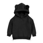 Pull capuche bb manches longues en molleton automne hiver couleur unie pour enfant garcon - fille