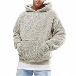 Pull à capuche en polaire - vitata - sweatshirt homme - gris - polyester - chaud dhiver Pull à capuche en polaire - vitata - sweatshirt homme - gris - polyester - chaud dhiver
