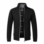 Pull cardigan zippé homme col montant épais en polaire ecelen - noir - homme - adulte Pull cardigan zippé homme col montant épais en polaire ecelen - noir - homme - adulte