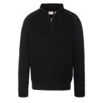 Pull col camioneur ali - schott - homme - noir - coupe droite - col zippé Pull col camioneur ali - schott - homme - noir - coupe droite - col zippé