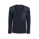 Pull col rond homme bw bleu marine - brandit - renforcé aux coudes et aux épaules Pull col rond homme bw bleu marine - brandit - renforcé aux coudes et aux épaules