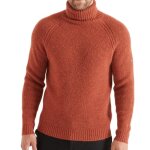 Pull col roul brique homme superdry chunky roll neck