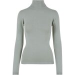 Pull col roul� femme - urban classics - beige - viscose et nylon - coupe ajust�e - manches longues