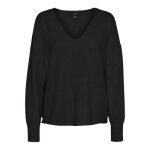 Pull col v fluide - vero moda - doffy - femme - noir Pull col v fluide - vero moda - doffy - femme - noir
