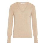 Pull col v - morgan - femme - beige