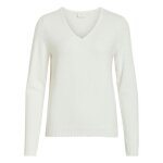 Pull col v vila blanc - femme - viscose nylon polyester - côtelé Pull col v vila blanc - femme - viscose nylon polyester - côtelé