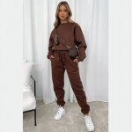 Pull costume femme pantalon jogging tenue décontractée pull col rond + pantalon de survêtement marron ... Pull costume femme pantalon jogging tenue décontractée pull col rond + pantalon de survêtement marron ...