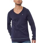 Pull coton bio - kaporal - homme - col v - tons bleus - coupe droite Pull coton bio - kaporal - homme - col v - tons bleus - coupe droite