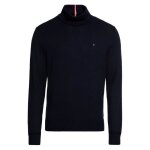 Pull coton biologique col roul tommy hilfiger bleu