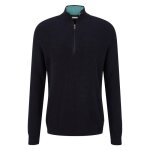 Pull coton col camionneur droite tom tailor - homme - bleu marine